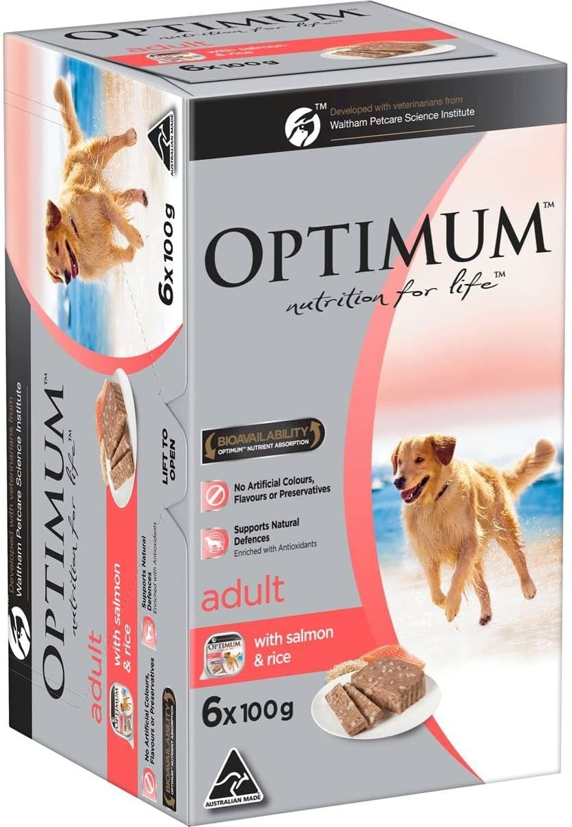 Salmon and Rice Wet Dog Food 100 G (Pack of 6)