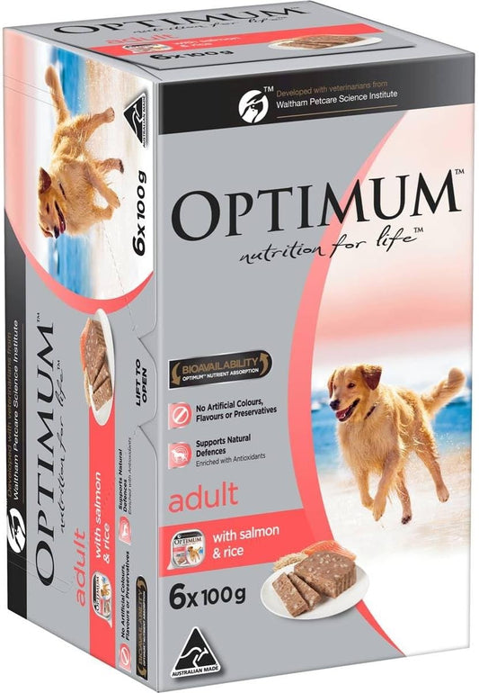 Salmon and Rice Wet Dog Food 100 G (Pack of 6)