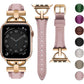 Compatible with Apple Watch Band 42Mm 41Mm 40Mm 38Mm 46Mm 45Mm 44Mm 49Mm Leather Ladies for Iwatch Series 10 SE 9 8 7 6 5 4 3 2 1 with Metal Buckle Women