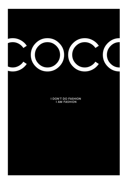 coco chanel i dont do fashion i am fashion framed art wall print black 