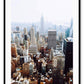 An urban wall art of NYC skyscrapers,  autumn in Manhattan, New York City.