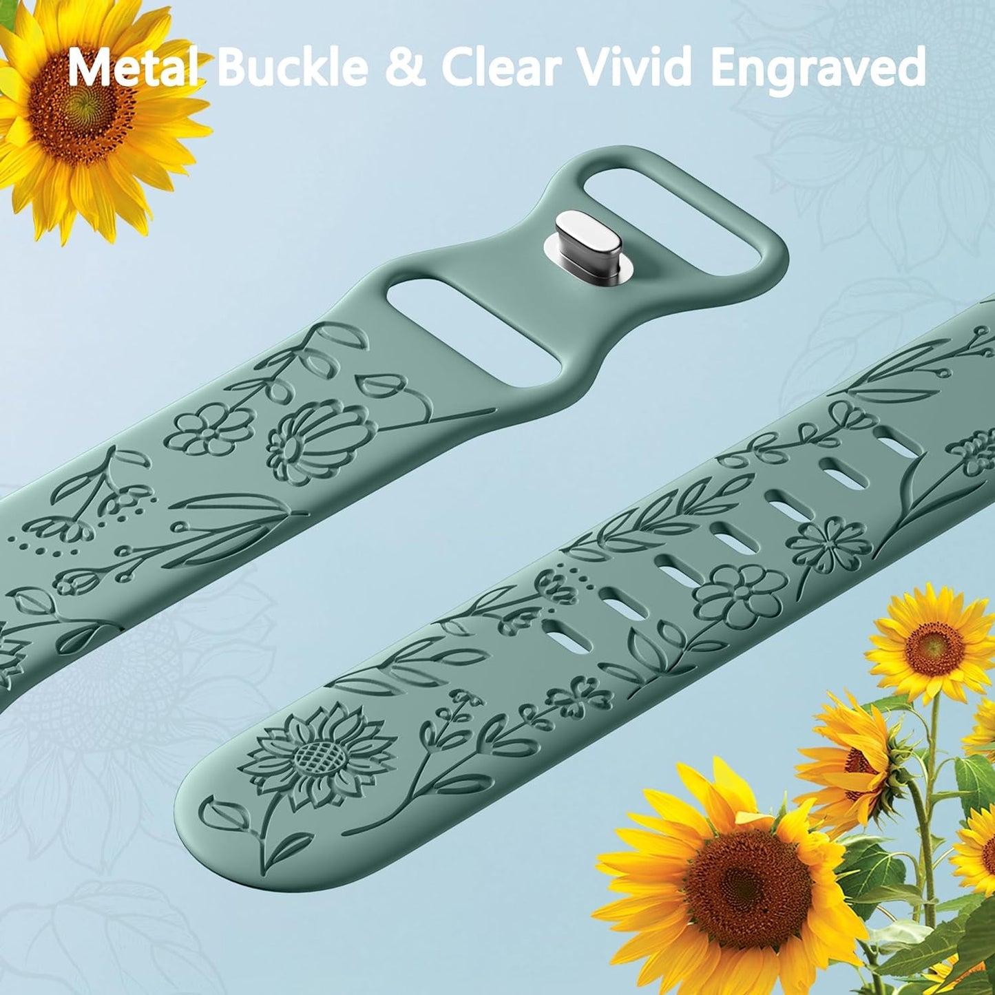 Floral Engraved Silicone - 6 pack!