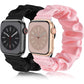 Adjustable Elastic Scrunchie for Apple Watch Band 38Mm 40Mm 41Mm 42Mm 44Mm 45Mm, Soft Stretchy Cloth Pattern Printed Fabric Women Girls Wristbands for Iwatch Series 10/9/8/7/SE/6/5/4/3/2/1
