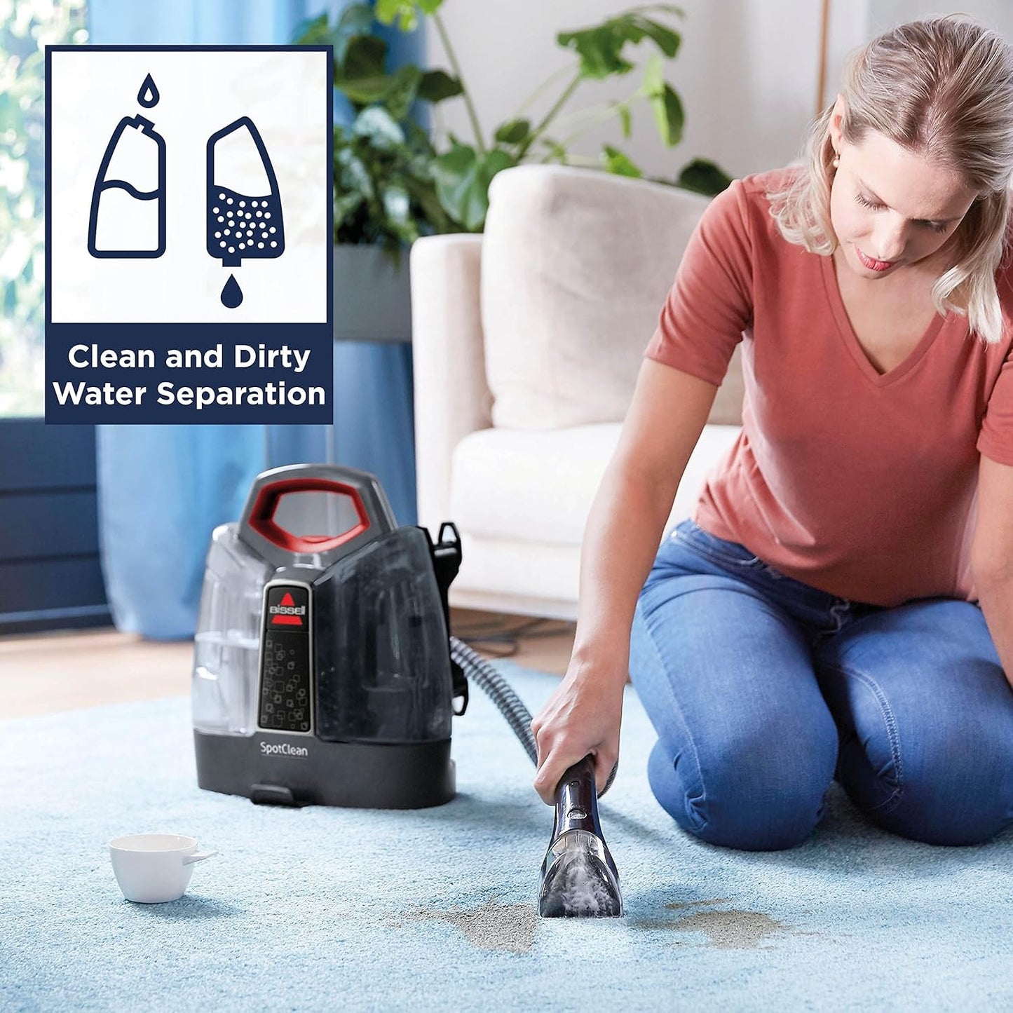 Spotclean Proheat, Carpet Cleaner with Heatwave Technology, Portable Spot Cleaner, Powerful Upholstery Cleaner with 330W Motor, Carpet Stain Remover for Carpets, Sofa Cleaner & Car, 36981