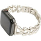 Metal Bracelet Compatible for Apple Watch Band 38Mm 40Mm 41Mm 42Mm 44Mm 45Mm 46Mm 49Mm, Dressy Bangle Chain Watch Strap for Iwatch Series 10/9/8/7/6/5/4/3/2/1/Se/Ultra