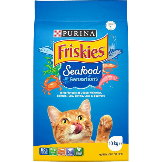 FRISKIES Adult Dry Cat Food Seafood Sensations 10Kg