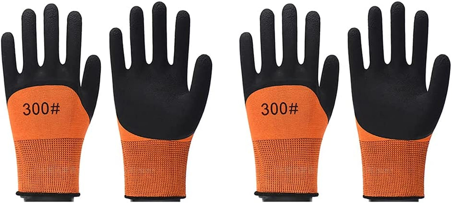 Safety Garden Gloves for Men Work Gloves with Palm Coated Breathable Rubber Coated Gardening Gloves Outdoor Protective Porter Working Gloves Large Size Mechanic Gloves Construction Gloves for Men
