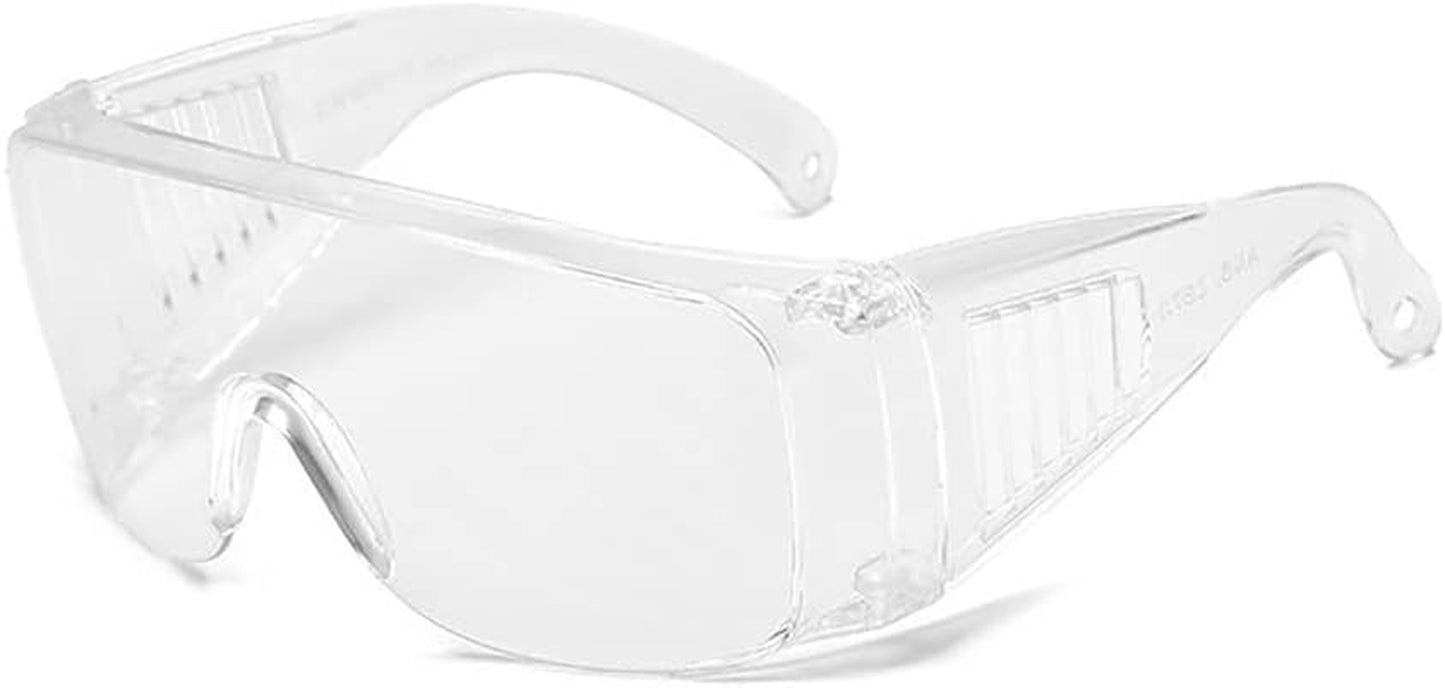 Safety Over-Glasses, UV Resistant Protective Spectacles Science Goggles for Construction, Outdoor and Laboratory (Black)