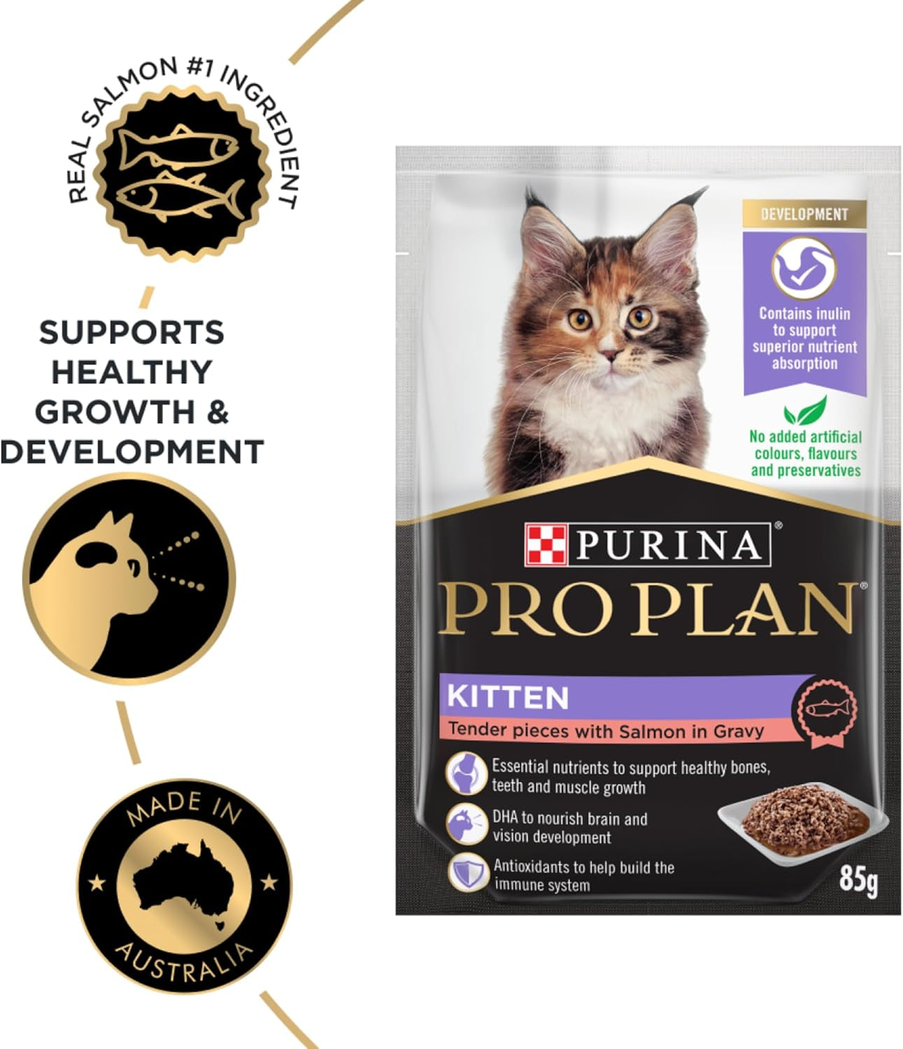 PRO PLAN Kitten Wet Cat Food Salmon in Jelly 12X85G