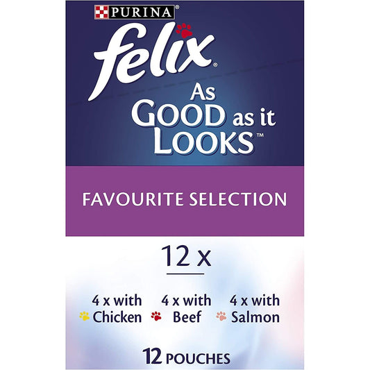 as Good as It Looks Adult Wet Cat Food Favourites Selection 60X85G