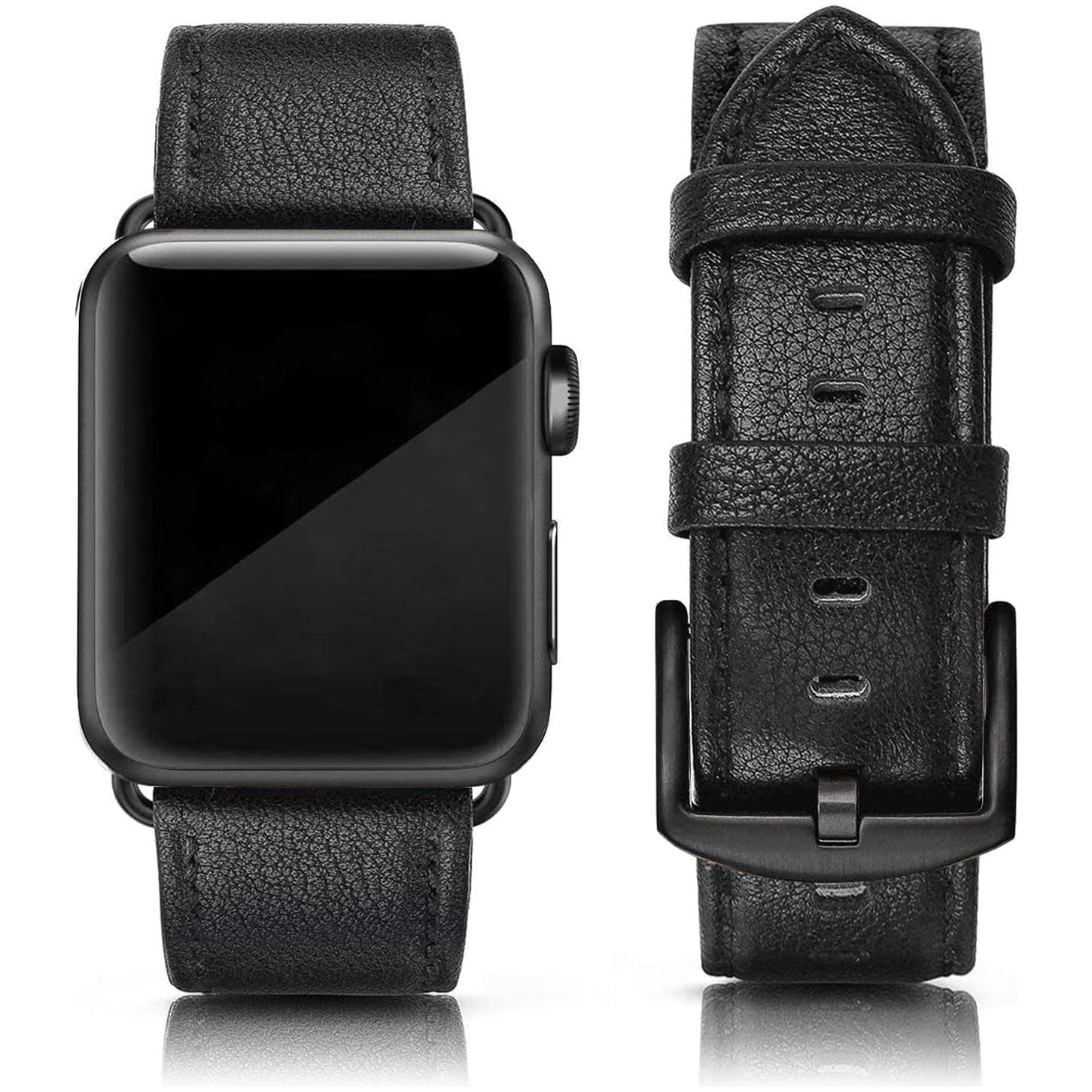 Leather Bands Compatible with Apple Watch 42Mm 44Mm 45Mm Band Men Women,Vintage Genuine Leather Wristband Replacement Band Compatible for Apple Iwatch Series 8 7 6 5 4 3 2 1 SE Sports Edition