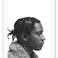 ASAP rocky framed print art A$AP black and white background famous celebrity rapper