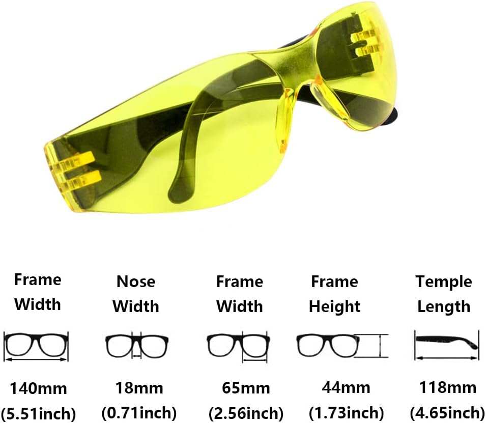 Safety Glasses, Anti-Fog and anti Scratch Reduction Coating, Reinforced Resistant and Protective Lens, Eye Protection Glasses Safety for Snug Fit (Dark Grey)
