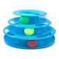 Funny Cat Toy Plastic Tower Interactive Track Ball Playing Game - Assorted Colours
