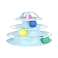 Funny Cat Toy Plastic Tower Interactive Track Ball Playing Game - Assorted Colours