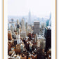An urban wall art of NYC skyscrapers,  autumn in Manhattan, New York City.