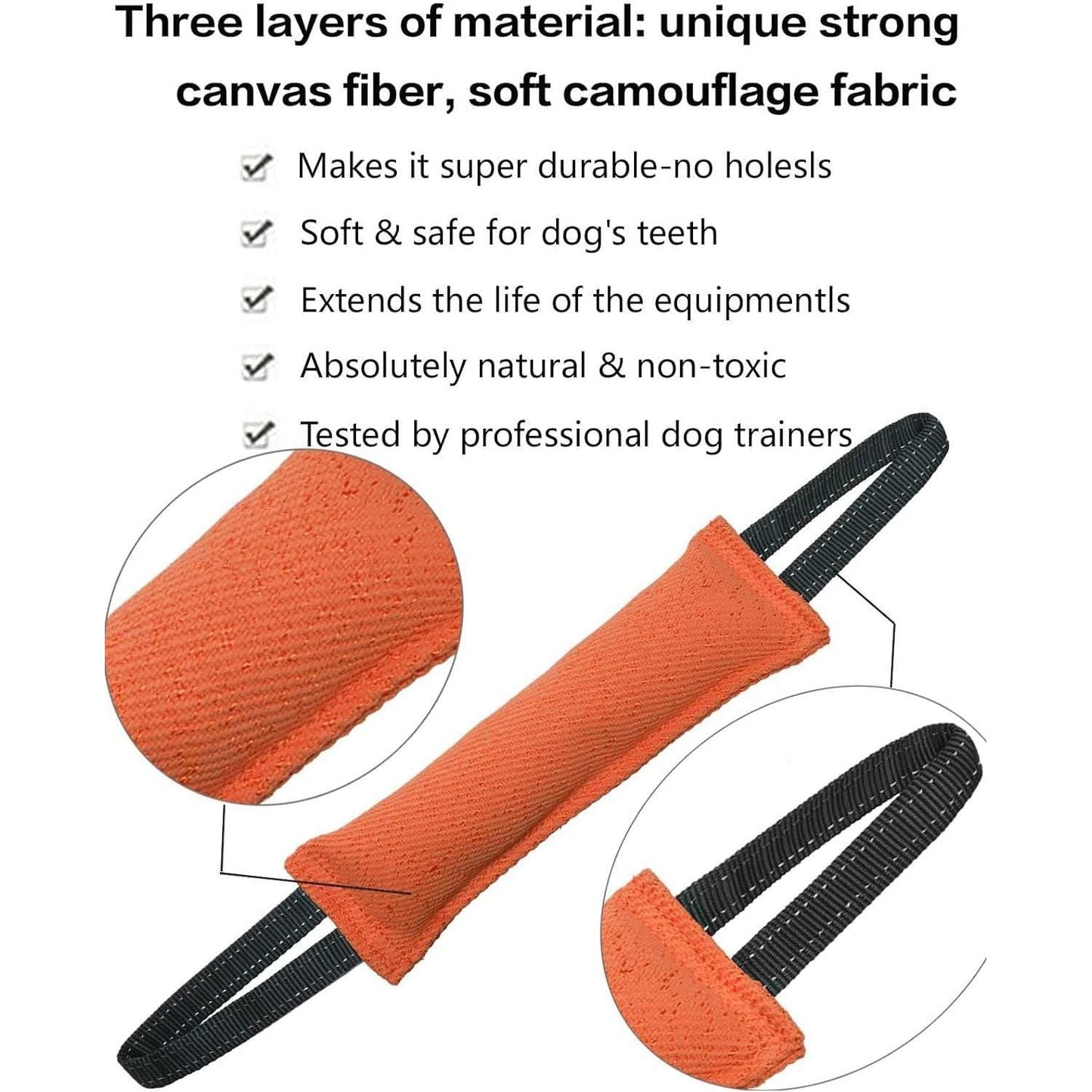 Green Durable 2-Pack Tug-of-War Dog Training Toy - Tear-Resistant, Safe & Interactive for All Breeds