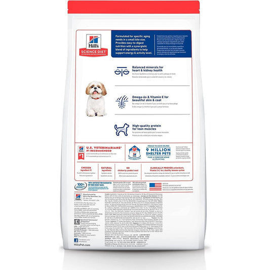 Hill'S 10334 7 plus Small Bites Chicken Meal Barley and Brown Rice Recipe Dry Dog Food, 2 Kg