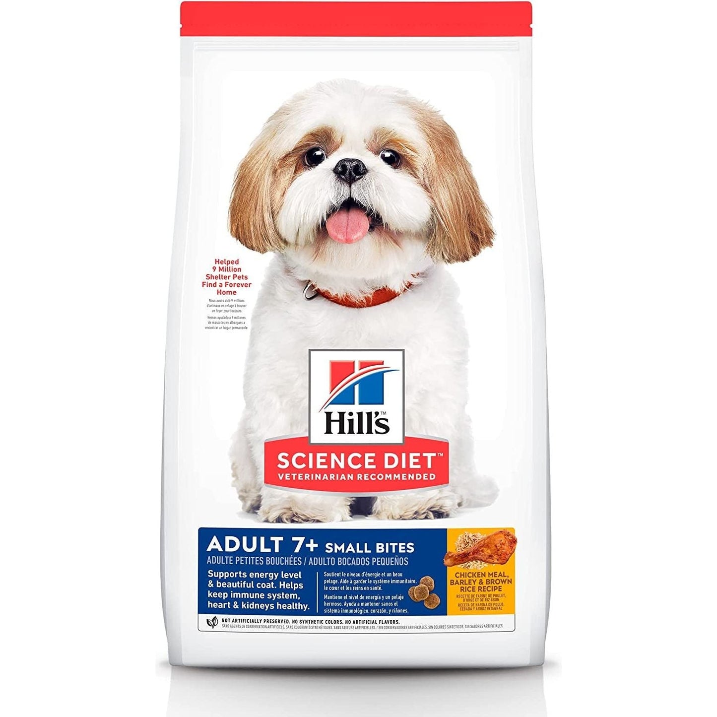 Hill'S 10334 7 plus Small Bites Chicken Meal Barley and Brown Rice Recipe Dry Dog Food, 2 Kg