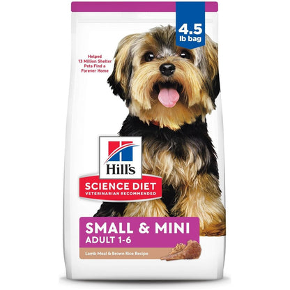 Hill'S 2896 Adult Small Paws Lamb Meal and Rice Dry Dog Food, 2.04 Kg