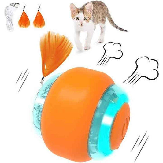 Interactive Electric Cat Toy Ball – Rechargeable Smart Rolling Pet Ball