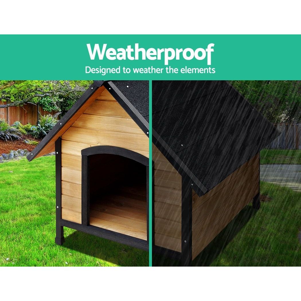 i.Pet Dog Kennel Extra Large Wooden Outdoor House Pet Puppy House XL Crate Cabin Waterproof