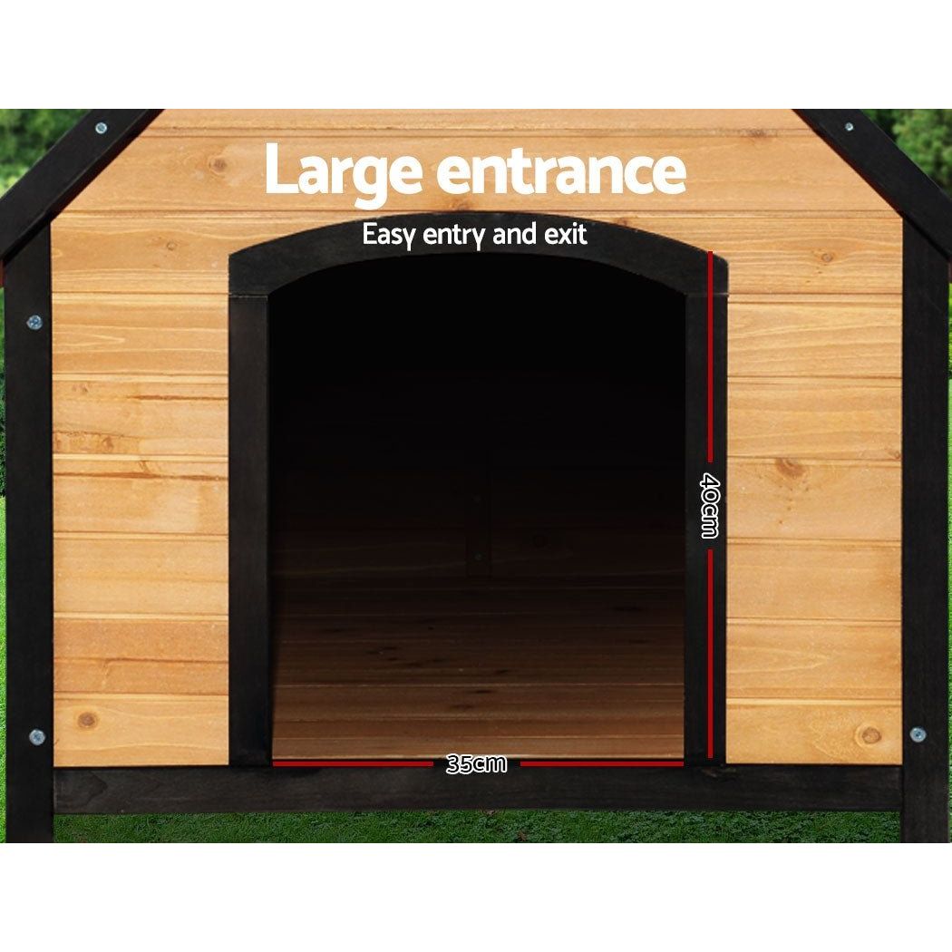 i.Pet Dog Kennel Extra Large Wooden Outdoor House Pet Puppy House XL Crate Cabin Waterproof