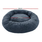 i.Pet Pet Bed Dog Cat 90cm Large Calming Soft Plush Bed Dark Grey