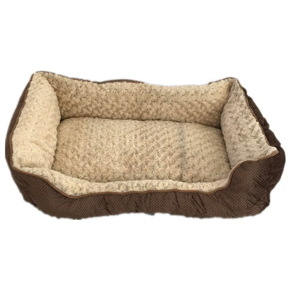 Large Washable Soft Pet Dog Cat Bed Cushion Mattress-Brown