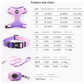 M Purple-pink Adjustable Soft Pet Harness with Leash & Poop Bag Dispenser