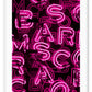 Bright pink neon sign typography fashion photograph print iconic designer  