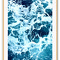 A natural blue ocean wall art with big waves. 