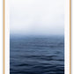 Photography print with ripples in water and ombre blue to white cloud 