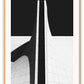 Minimal architechture print black and white texture shadow black background
