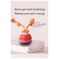 Orange 2-pcs Interactive Dog Toy - Self-Moving Ball with Rope, Boredom Buster (With Bird Calls)