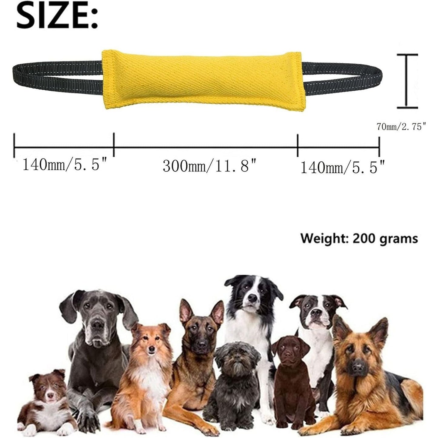 Orange Durable 2-Pack Tug-of-War Dog Training Toy - Tear-Resistant, Safe & Interactive for All Breeds