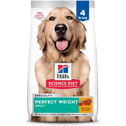 Perfect Weight Adult, Chicken Recipe, Dry Dog Food for Healthy Weight and Management, 1.81Kg Bag