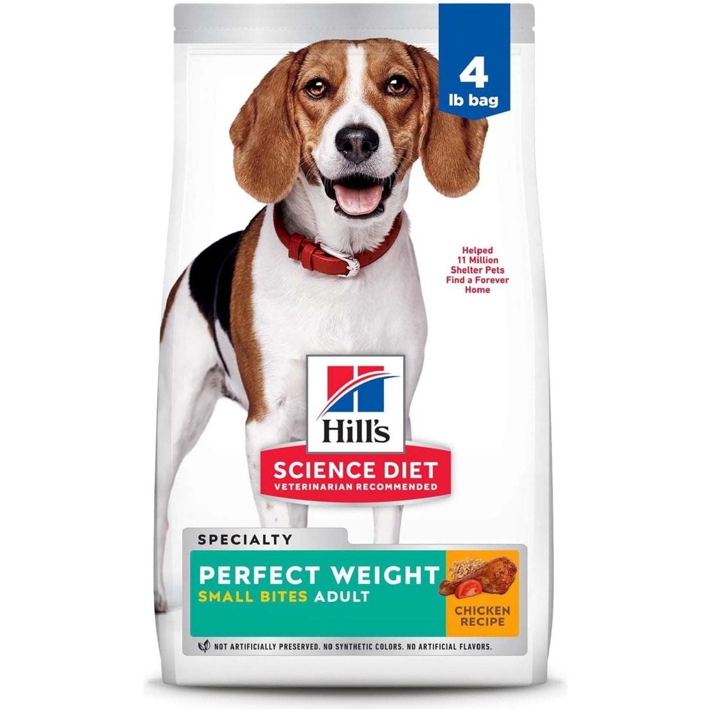 Perfect Weight Adult Small Bites Chicken Recipe Dry Dog Food 1.81Kg
