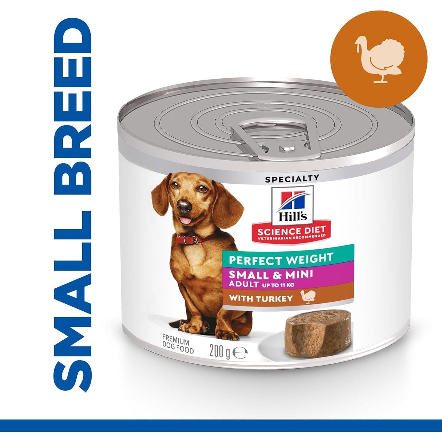 Perfect Weight Small & Mini with Turkey Canned Dog Food 12X200G