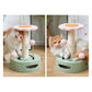 Pink-blue Interactive Cat Scratching Post with Playful Ball Toys, Flower Design - 35cm Height, 26cm Base
