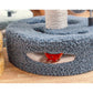 Pink Bold Flower Cat Scratching Post - Interactive Plush & Sisal Cat Toy with Teaser Balls