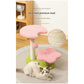 Pink Compact Cat Climbing Frame with Dual-Level Sisal Posts and Playful Design – Perfect for Scratching and Jumping