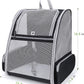 Pink Foldable Pet Carrier Backpack - Breathable Mesh Travel Bag for Cats & Small Dogs