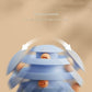 Pink Interactive Cat Scratching Ball Toy - Multi-layer Track with Rolling Ball