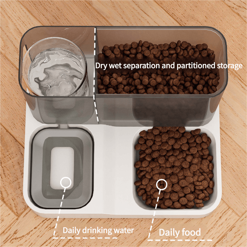 Pink Pet Feeder 3L Automatic Cat Feeder and Water Dispenser - Hassle-Free Hydration and Feeding