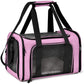 Pink Portable Pet Travel Carrier Bag - Foldable, Durable, and Comfortable for Small Dogs & Cats 40cmx25cmx25cm