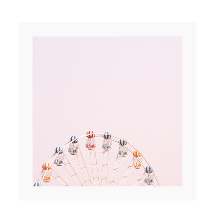 pink sky nursery framed art print 