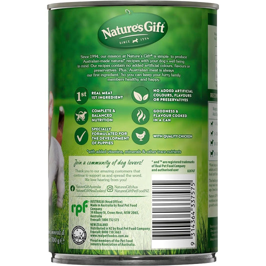 Puppy Mince with Chicken Dog Wet Food Can 700G (Pack of 12)