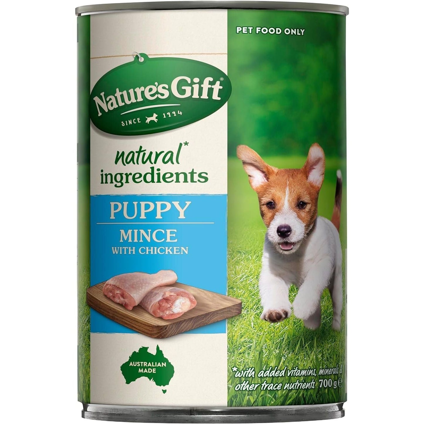 Puppy Mince with Chicken Dog Wet Food Can 700G (Pack of 12)