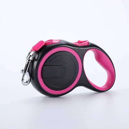 Rose Red 3M Pet Leash Retractable - Tangle-Free, Extendable Pet Leash for Walking